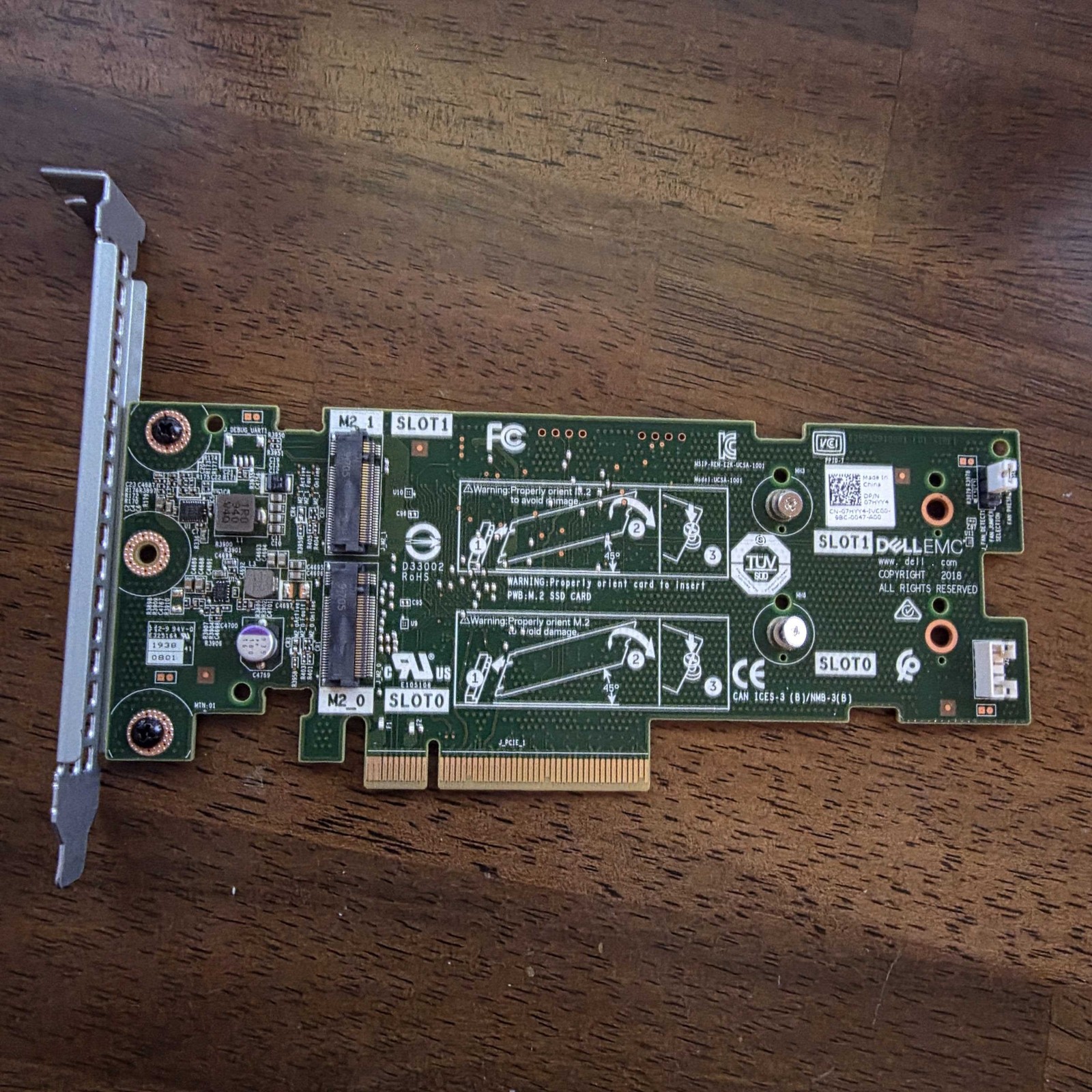 Dell 07HYY4 Boot-Optimized Storage M.2 BOSS Adapter with 2 x 150GB M.2 SATA SSD
