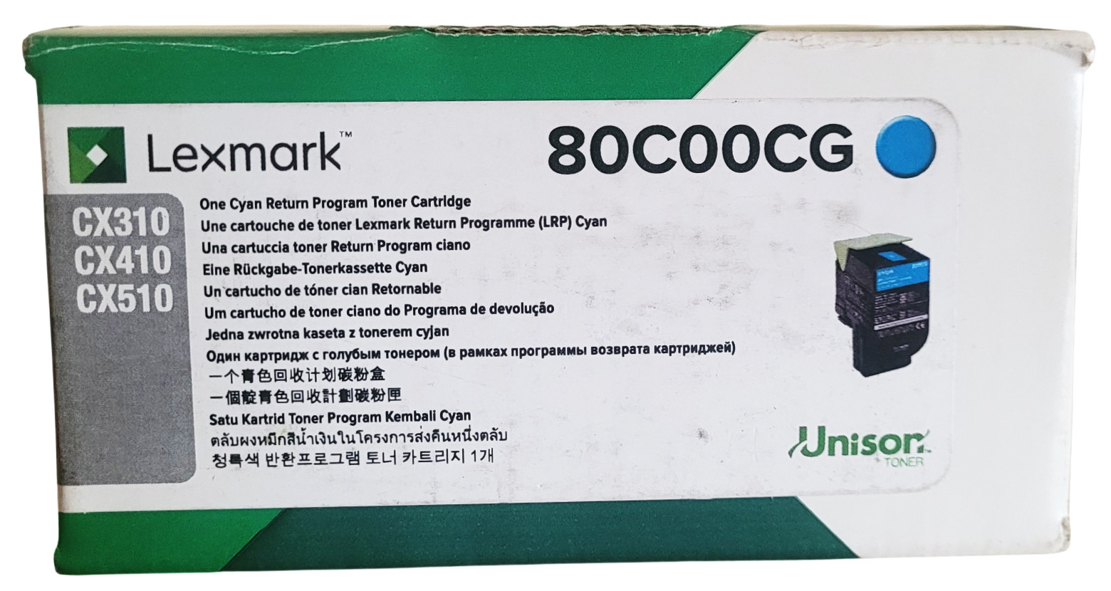 Lexmark 80C00CG Cyan Toner Cartridge