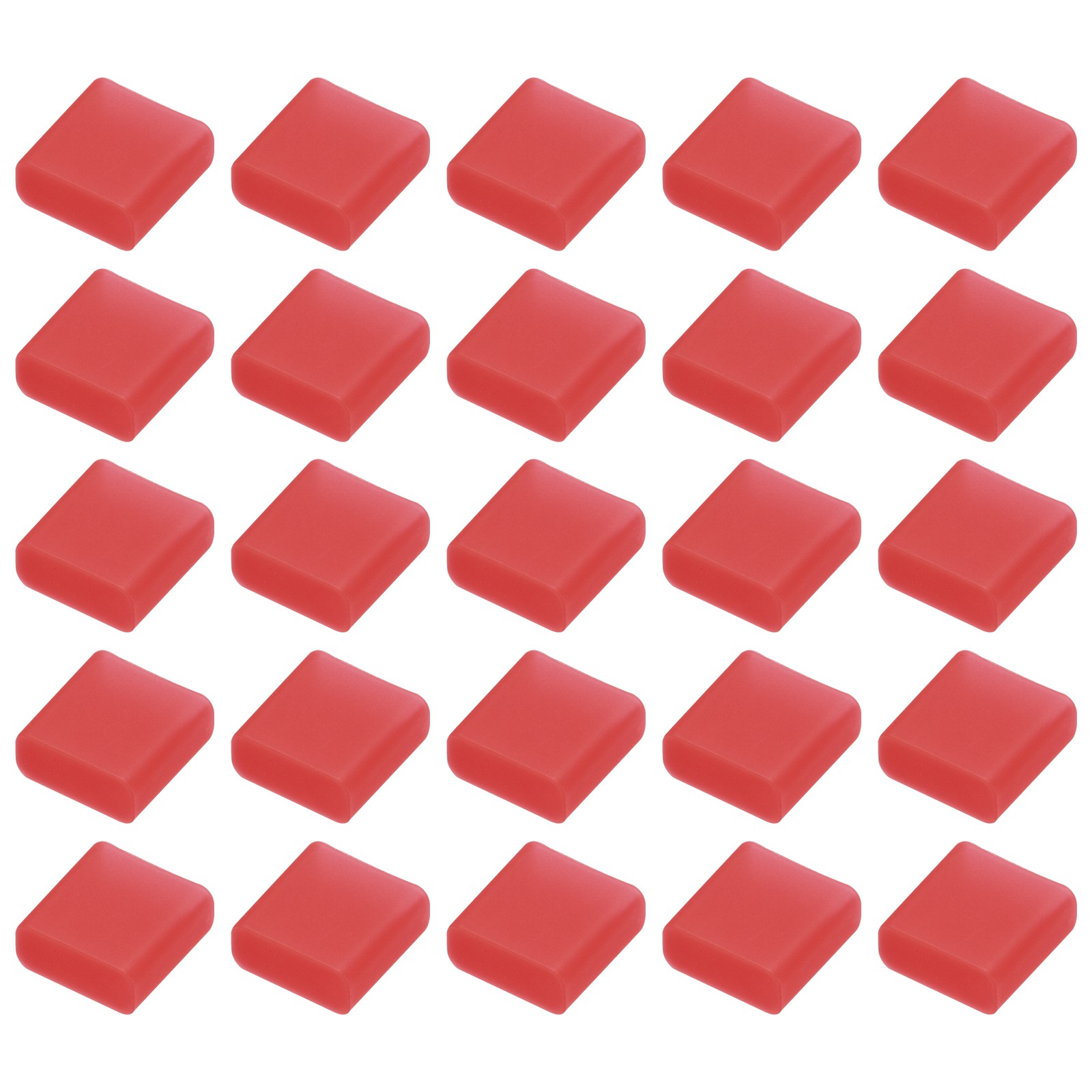 60pcs USB 2.0 Port Cap Cover Silicone Protector for USB Data Cable, Red
