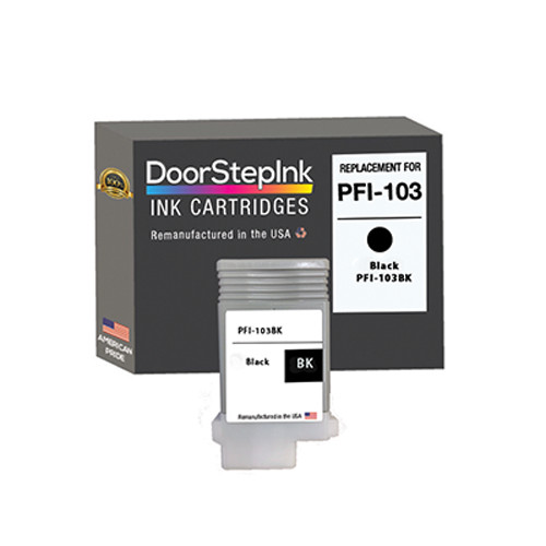 DoorStepInk Compatible Ink Cartridges For Canon PFI-103 Black 130ml-USA