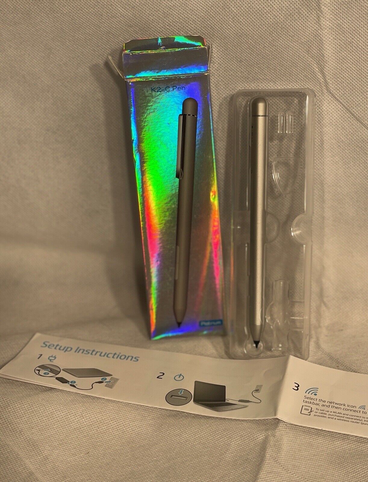 K2-C Pen Surface Pen Active Stylus Silver Open Box