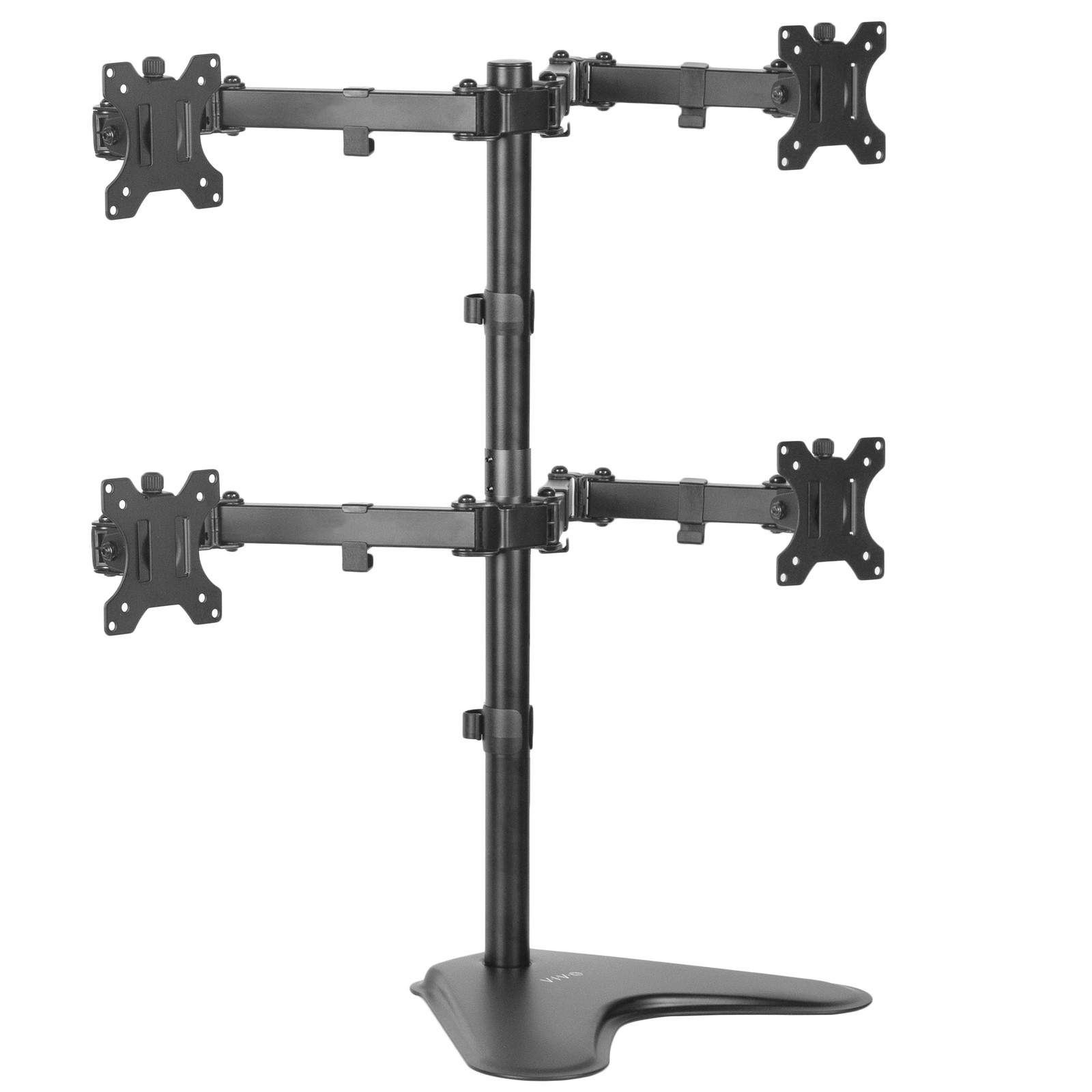VIVO Quad Free Standing Monitor Desk Stand Mount Adjustable, 4 Screens up to 30"