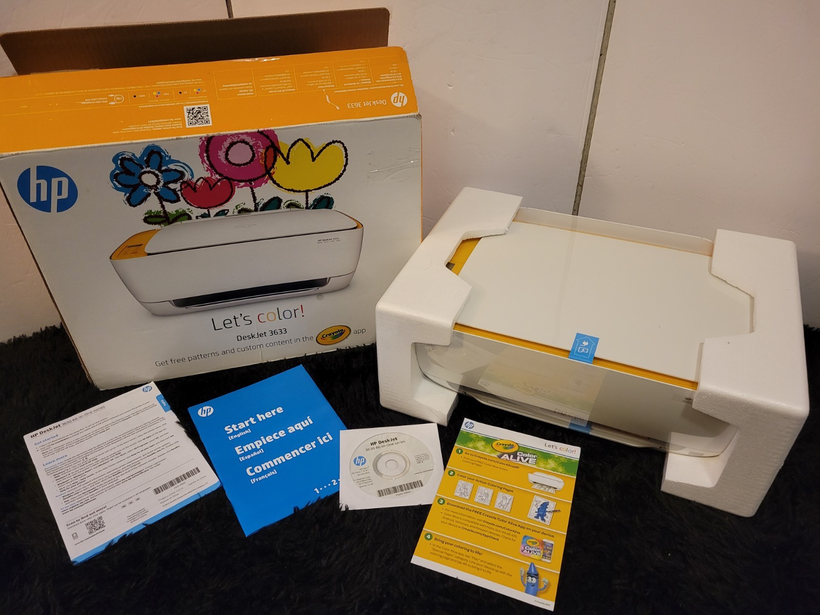 🔥 HP DeskJet 3633 Compact All-in-One Photo Printer  -Crayola -Factory Sealed-