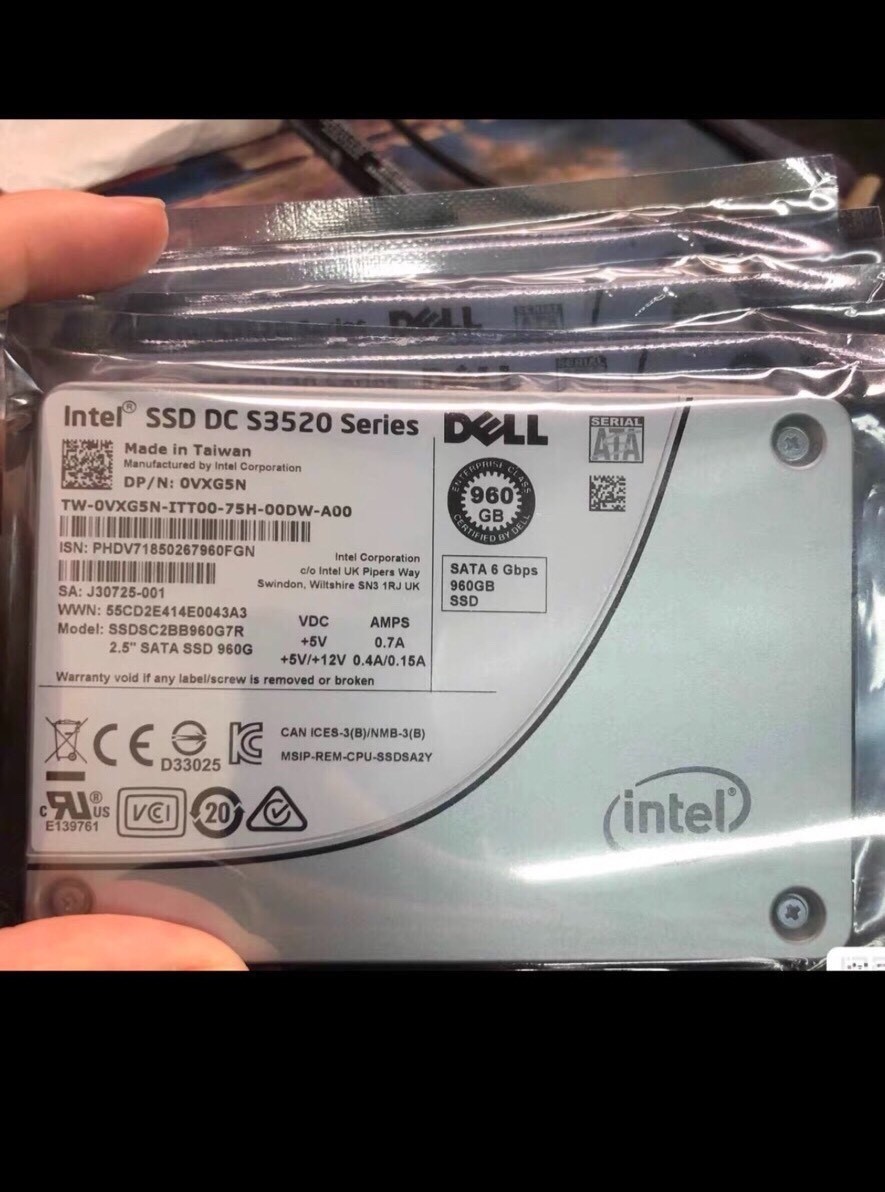Intel DC S3520 Series 960GB 2.5'' SATA 6Gbps SSD 0VXG5N SSDSC2BB960G7R