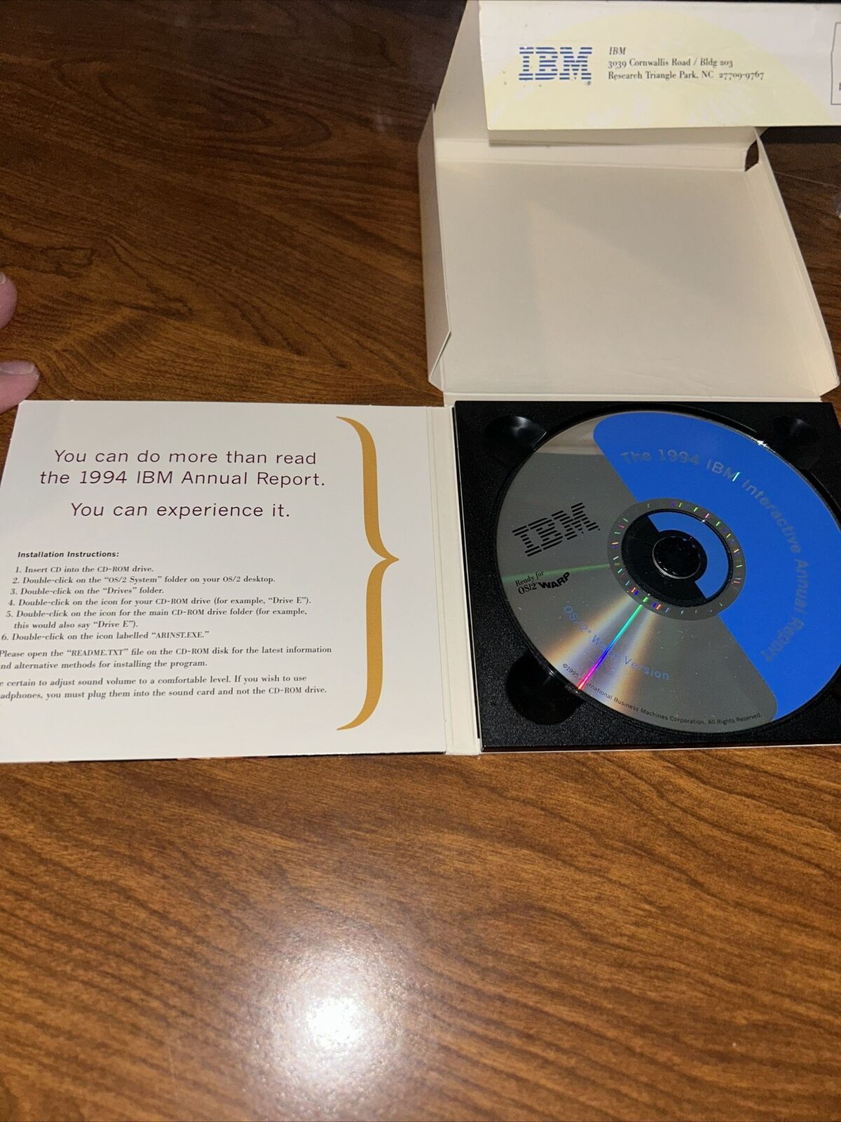 Vintage IBM 1994 Interactive Annual Report CD Mail
