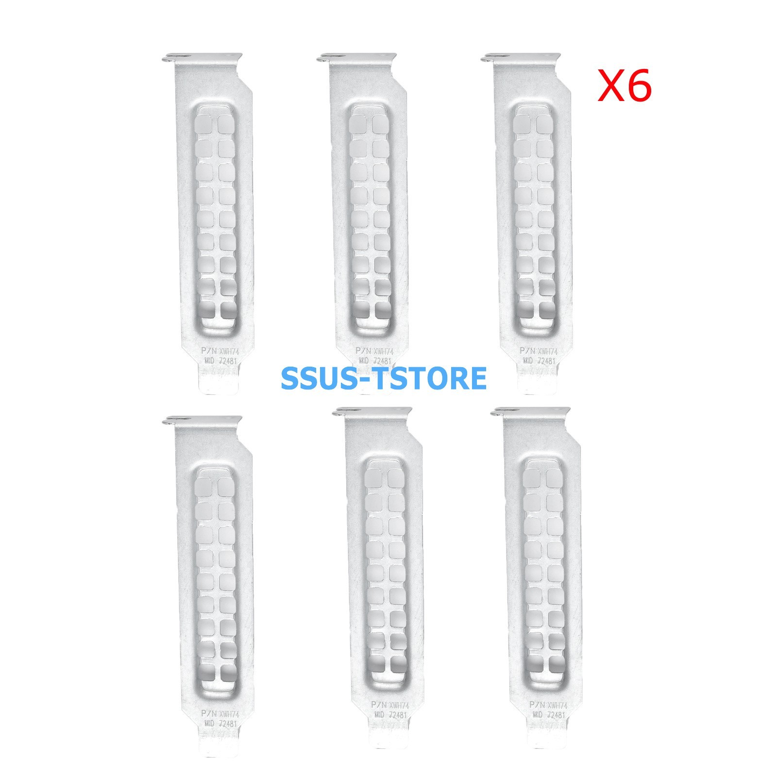 6 Pcs XWH74 For Dell PCI 14G Low-Profile Blank Slot Cover R740 XD R640 R540 R840