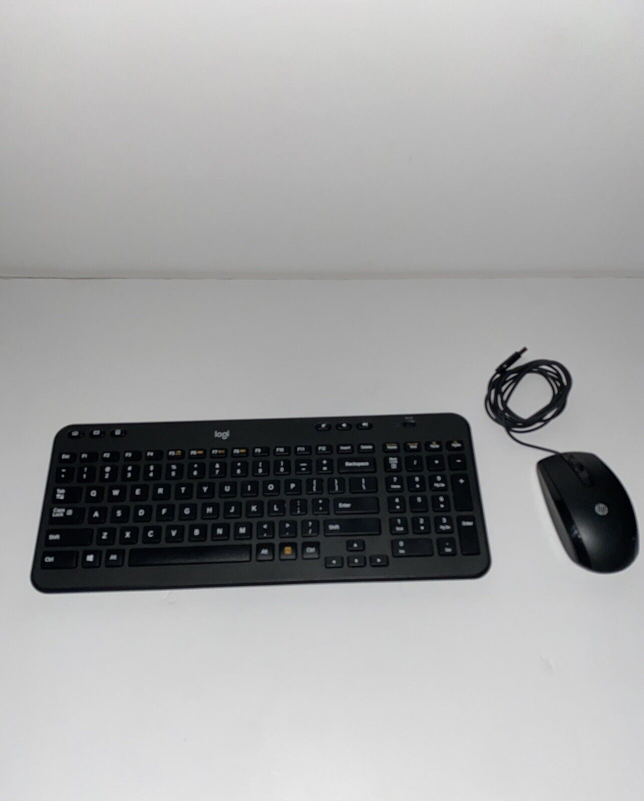 Used Logitech K360 Wireless Keyboard W/ Wired Mouse (NO RECEIVER - NO ...