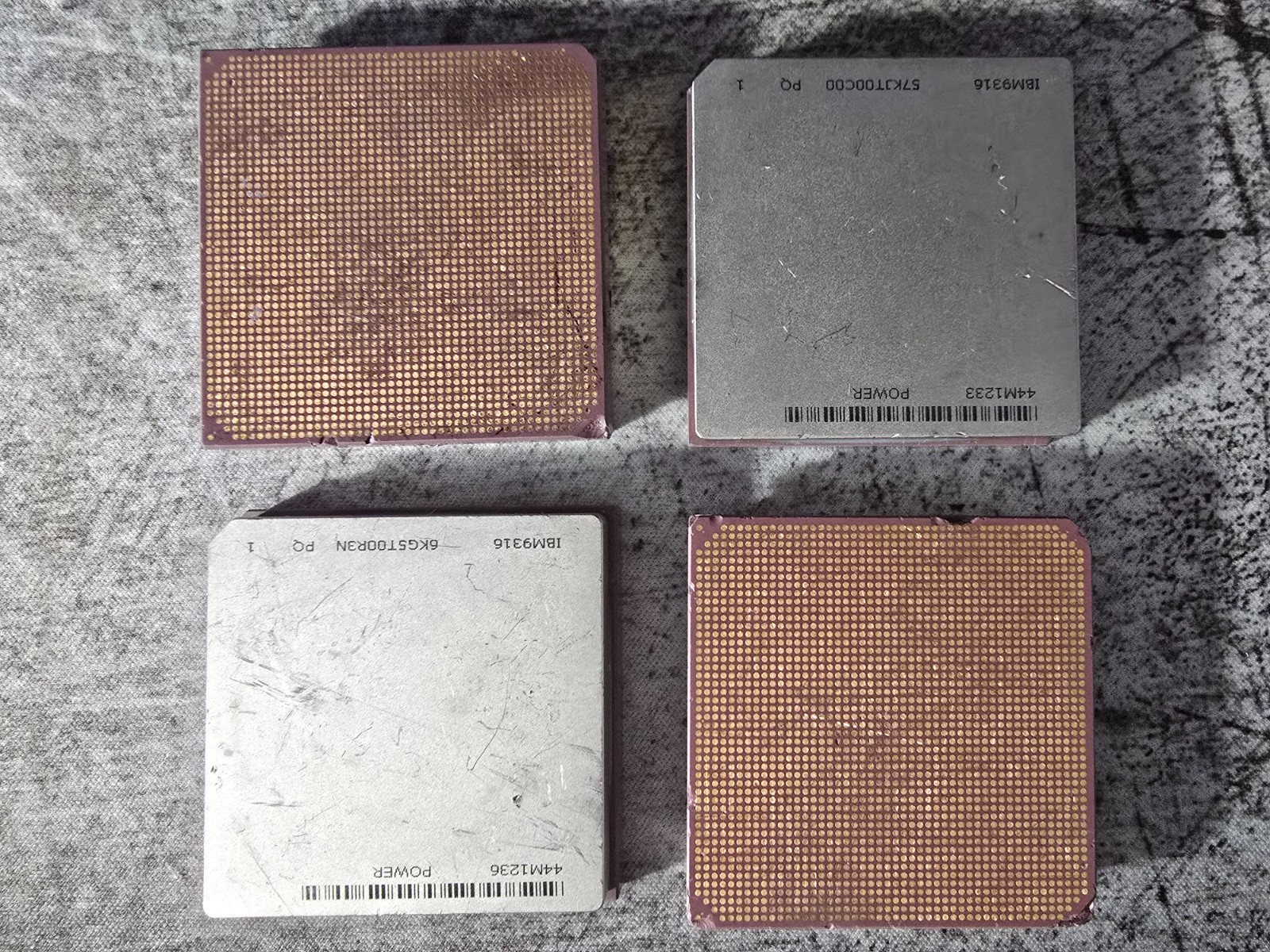 Lot of 4 IBM POWER6 Ceramic Server CPUs 43E7455 44M1233 44M1236