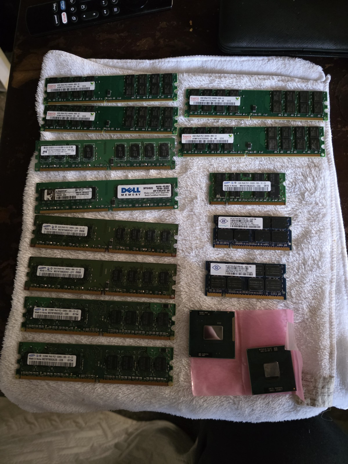 Huge Tech Lot: Intel Core i3 & Duo CPUs + 18GB+ Mixed DDR2 Desktop & Laptop RAM