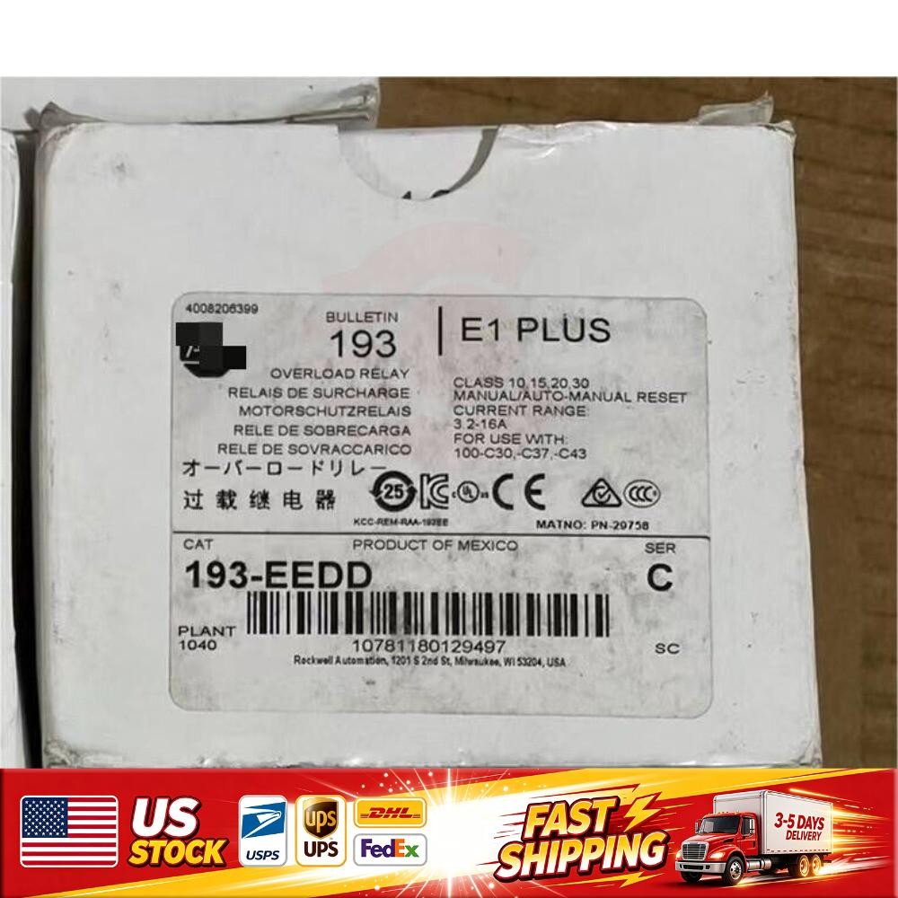1pcs New Allen-Bradley Overload Relay 193-EEDD IN BOX 193 EEDD US Free Tax