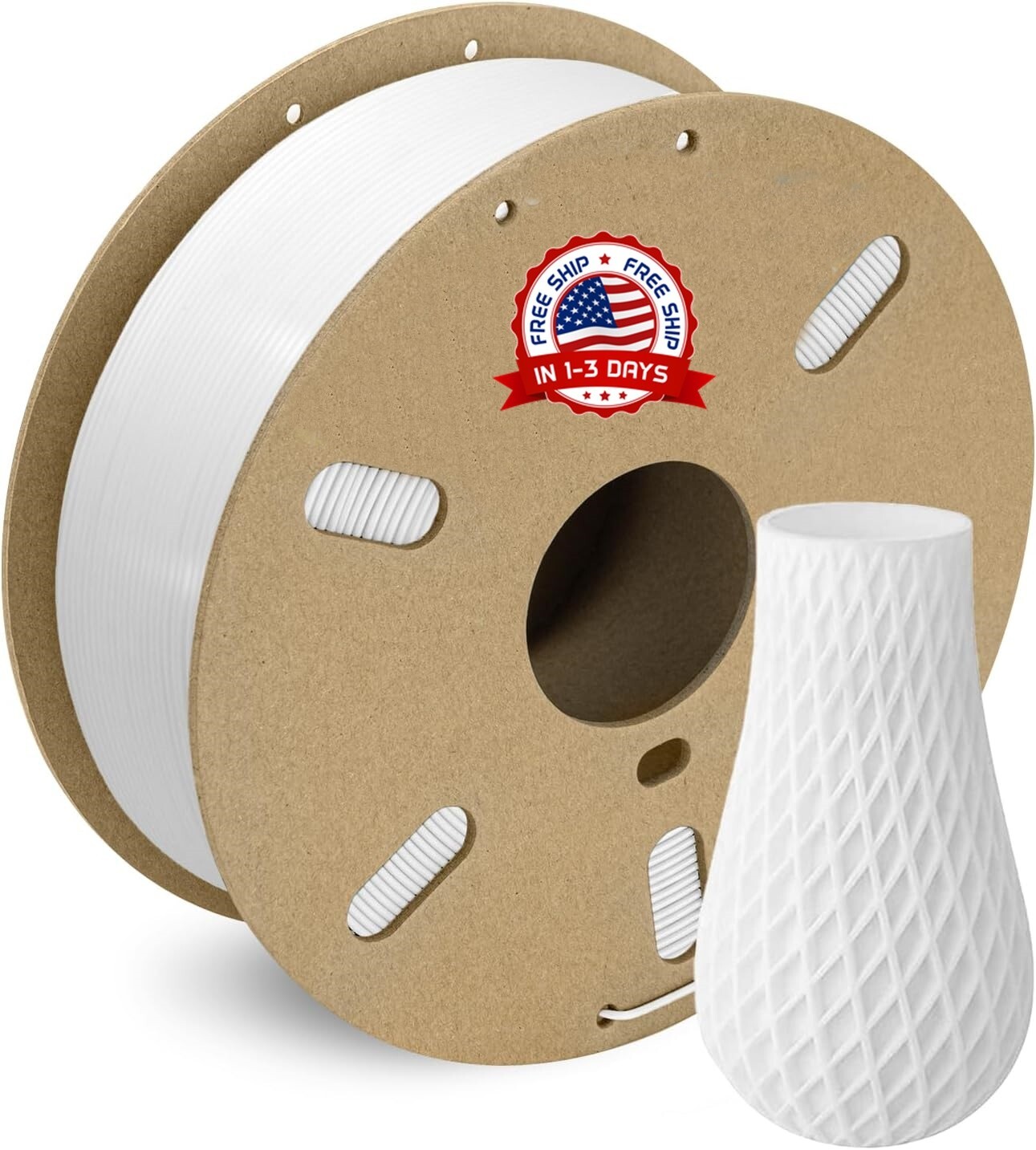 Filamento para impresora 3D PLA de 1,75mm carrete de cartón de 2.2lbs Nuevo 2024