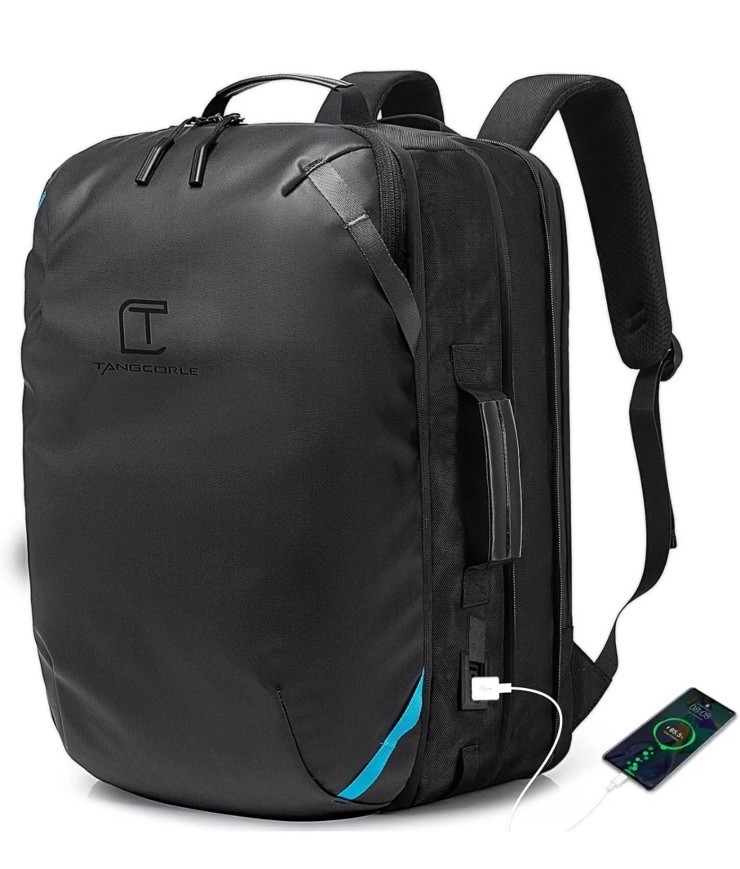 TANGCORLE Travel Carry on Backpack, Extra Large 45L, Black(waterproof 45l) NEW