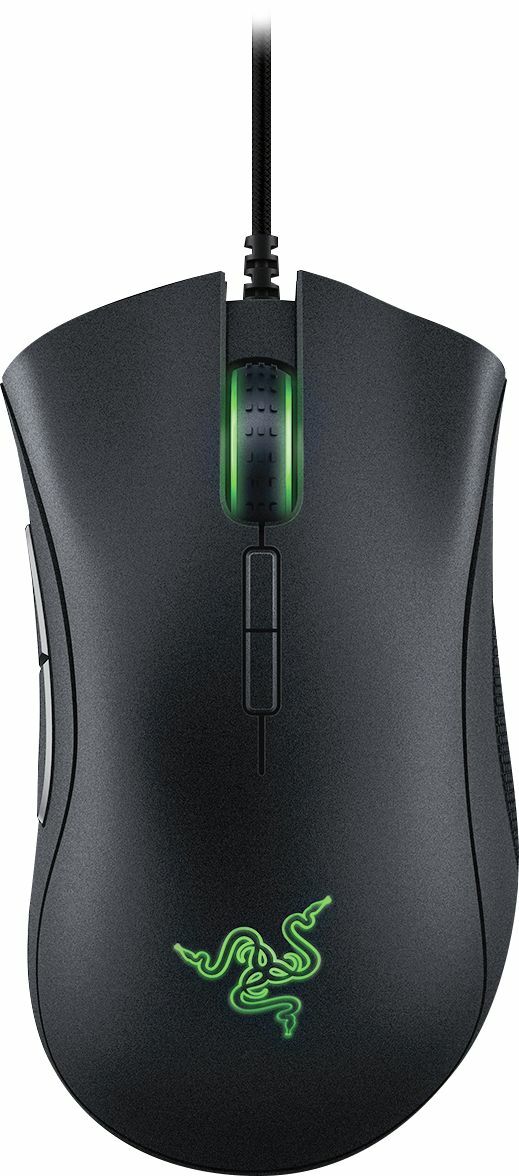 Razer - DeathAdder Elite Wired Optical Gaming Mouse with Chroma Lighting - Black