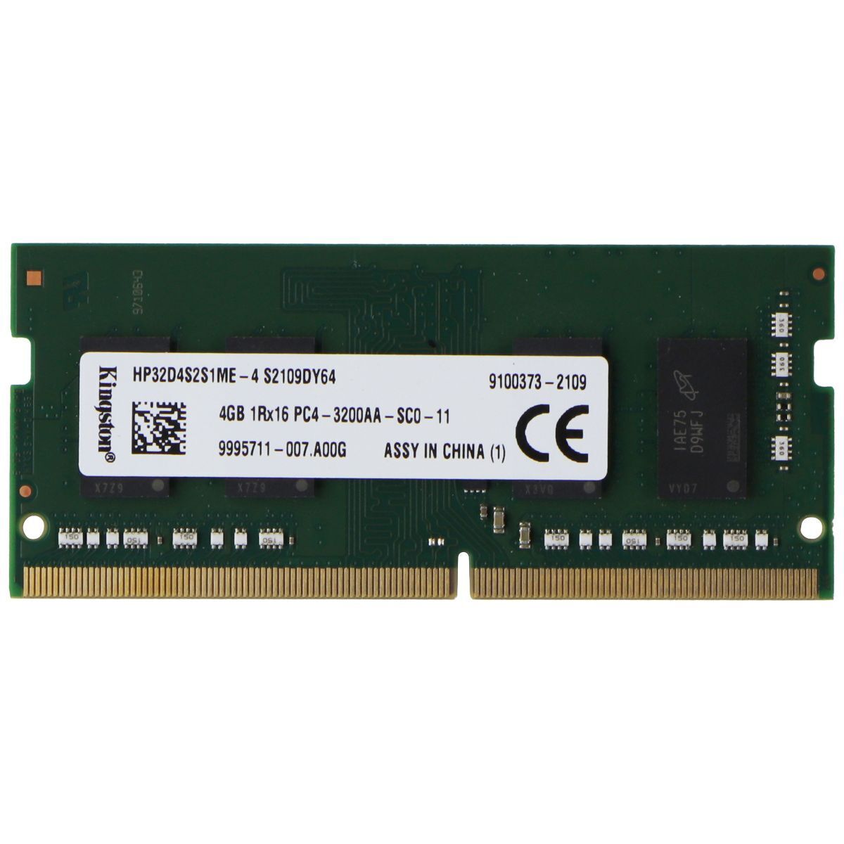 Kingston (4GB) DDR4 RAM PC4-3200AA (1Rx16) SO-DIMM 3200MHz (HP32D4S2S1ME-4)