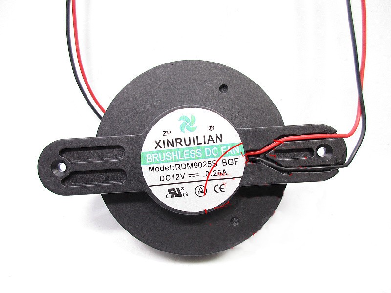 1PC XINRUILIAN SCIENCE RDM9025S BGF 12V 0.25A 2-wire cooling fan