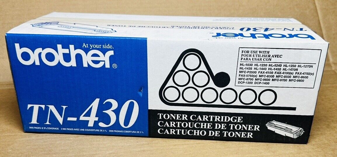 New Brother TN-430 Black Toner Cartridge HL New Factory Sealed