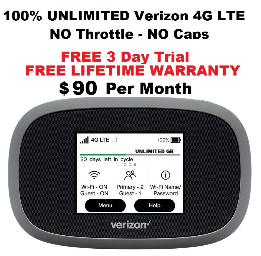 Verizon 8800 UNLIMITED DATA 4G LTE $90/Month RV Internet Home Rural Hotspot