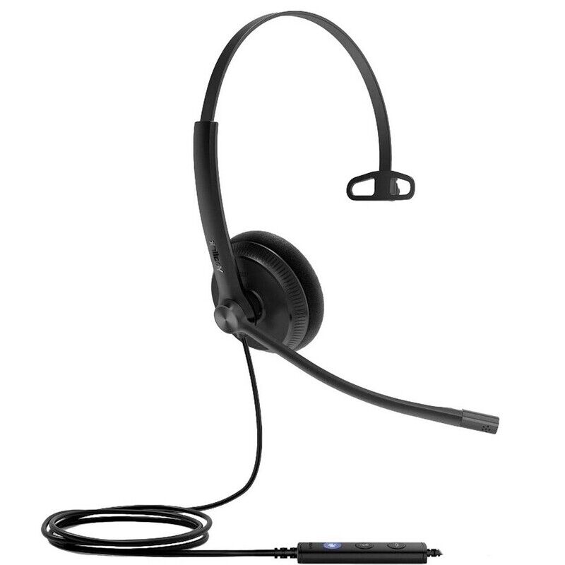 O-Yealink Wideband 3.5mm Mono Headset, Leather Ear Cushion, HD Voice Quality