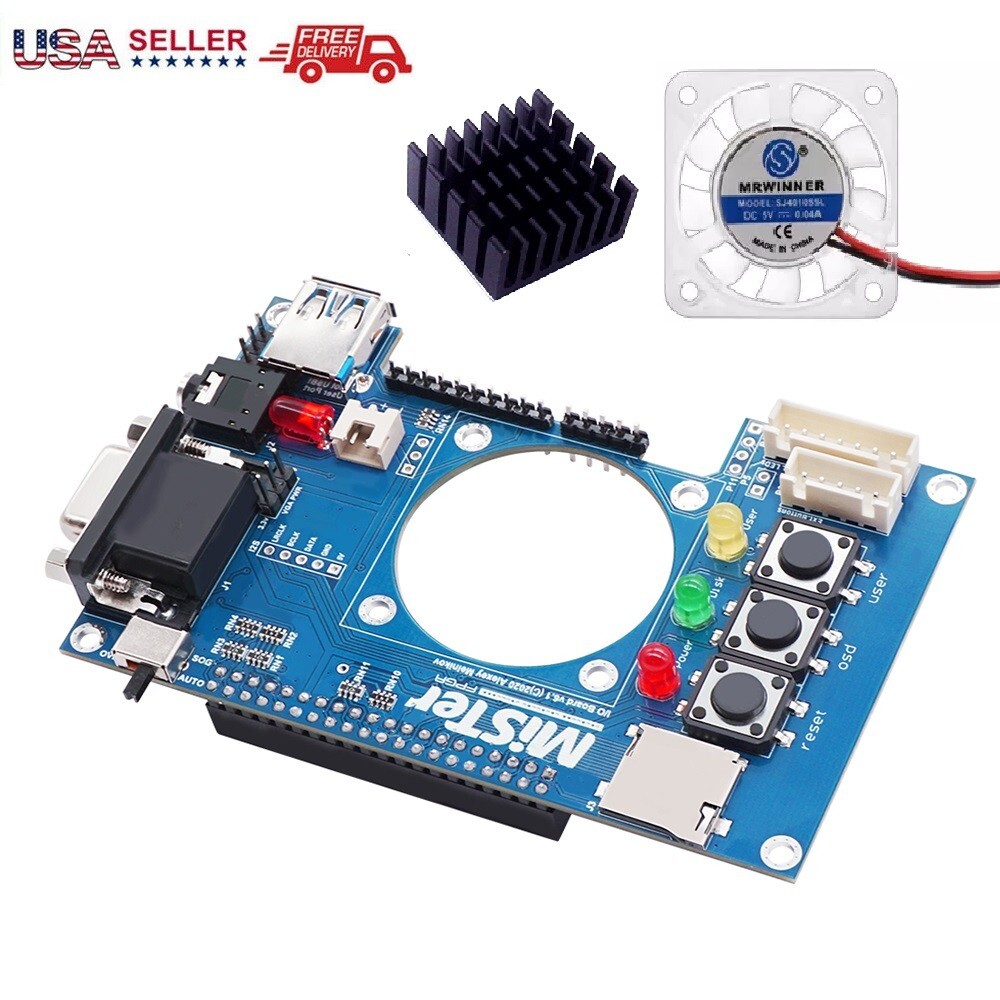 MiSTer FPGA IO Board VGA V6.1 XL with Fan and Heat Sink