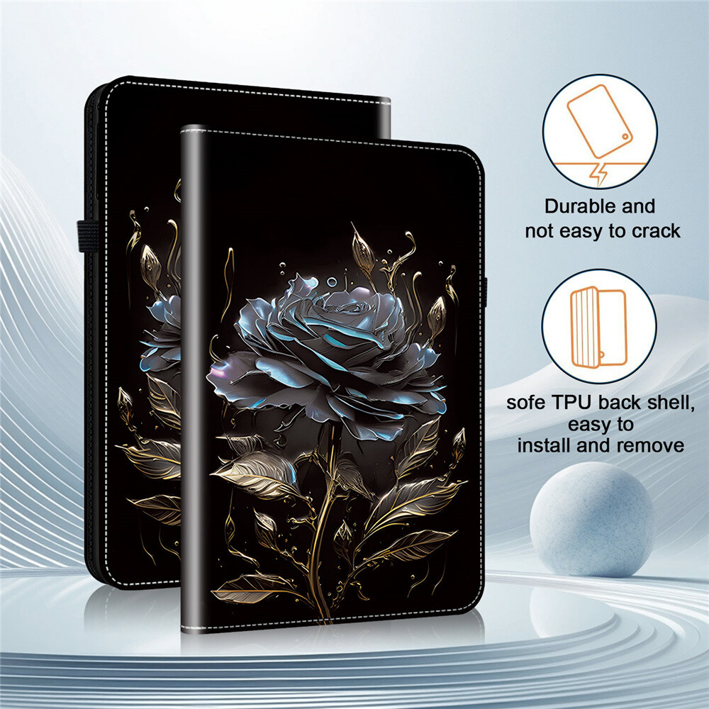 For iPad 5 6 7 8 9 10 11th Gen Pro Air Case Pattern Leather Flip Folio Cover