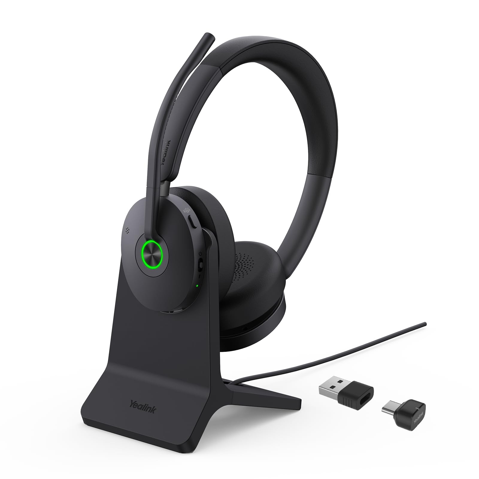 Yealink BH74 with Stand ANC Wireless Headset Microphone Black (Teams)