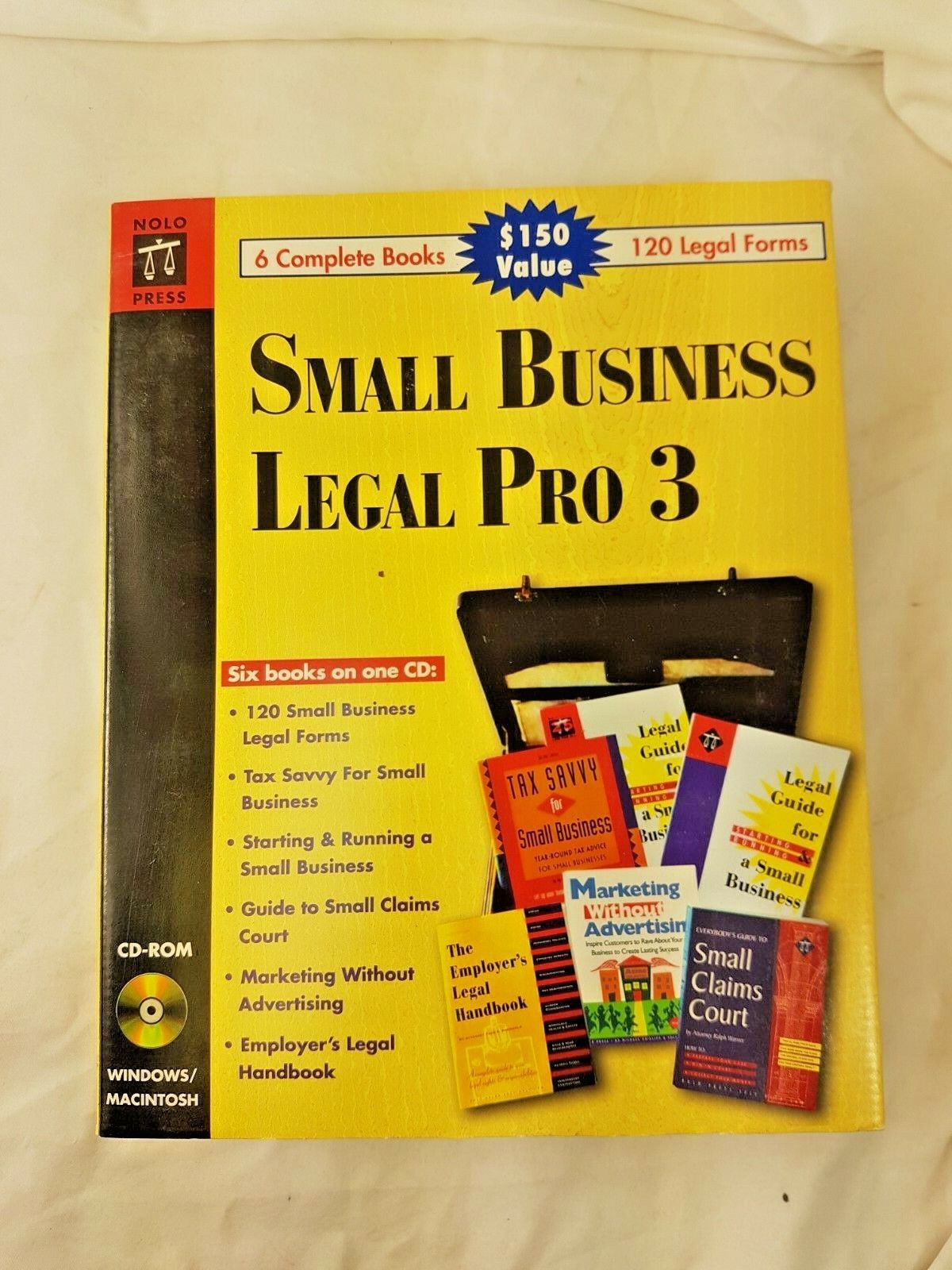 SMALL BUSINESS LEGAL PRO 3 PC SOFTWARE Big Box Complete 1996