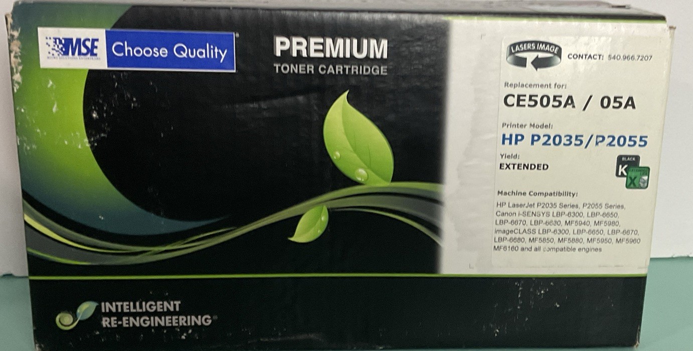 MSE Premium Toner Cartridge Replacement For CE505A /05A- Hp P2035/P2055