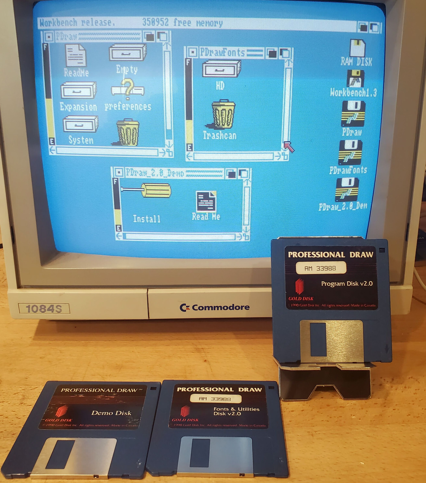 AMIGA Professional Draw Gold Software Disks 1000/2000/3000/4000/1200/500/600