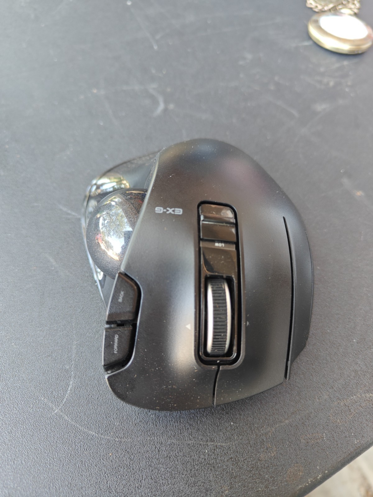 Elecom EX-G Left-Handed Wireless Trackball Mouse Black M-XT4DRBK 6-Button 
