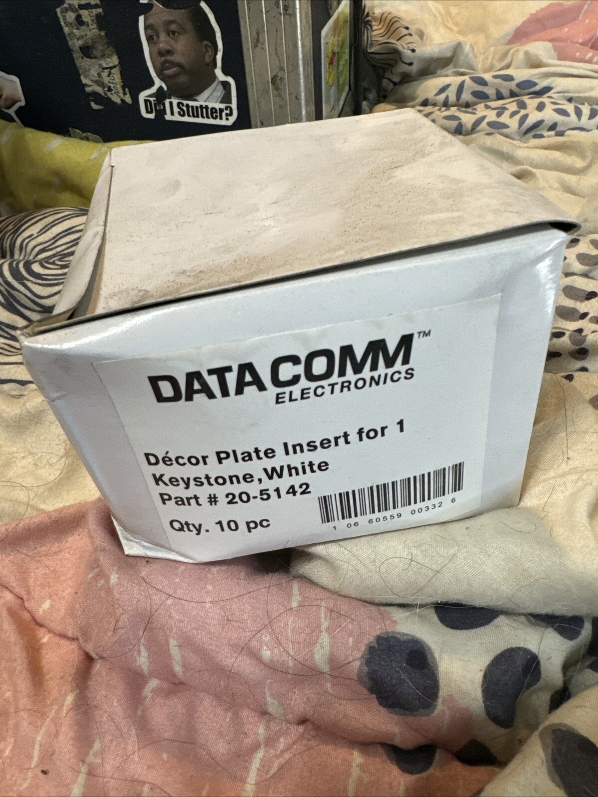 Box 10 Data Comm Electronics 20-1542 Decor Plate Insert For 1 Keystone White