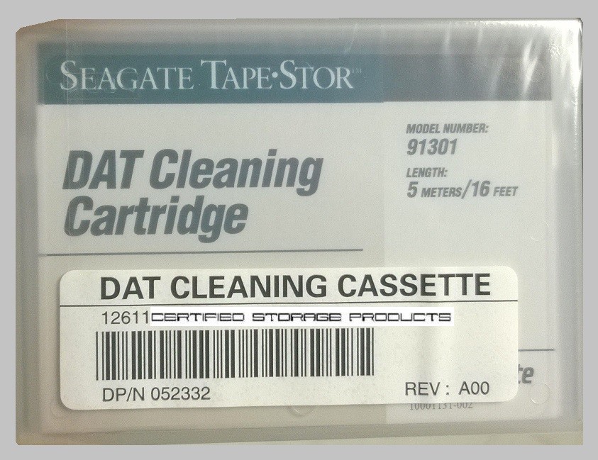 NEW 1/PK Seagate DAT DDS 4mm Cleaning Tape Cartridge 91301 IBM Quantum Certance
