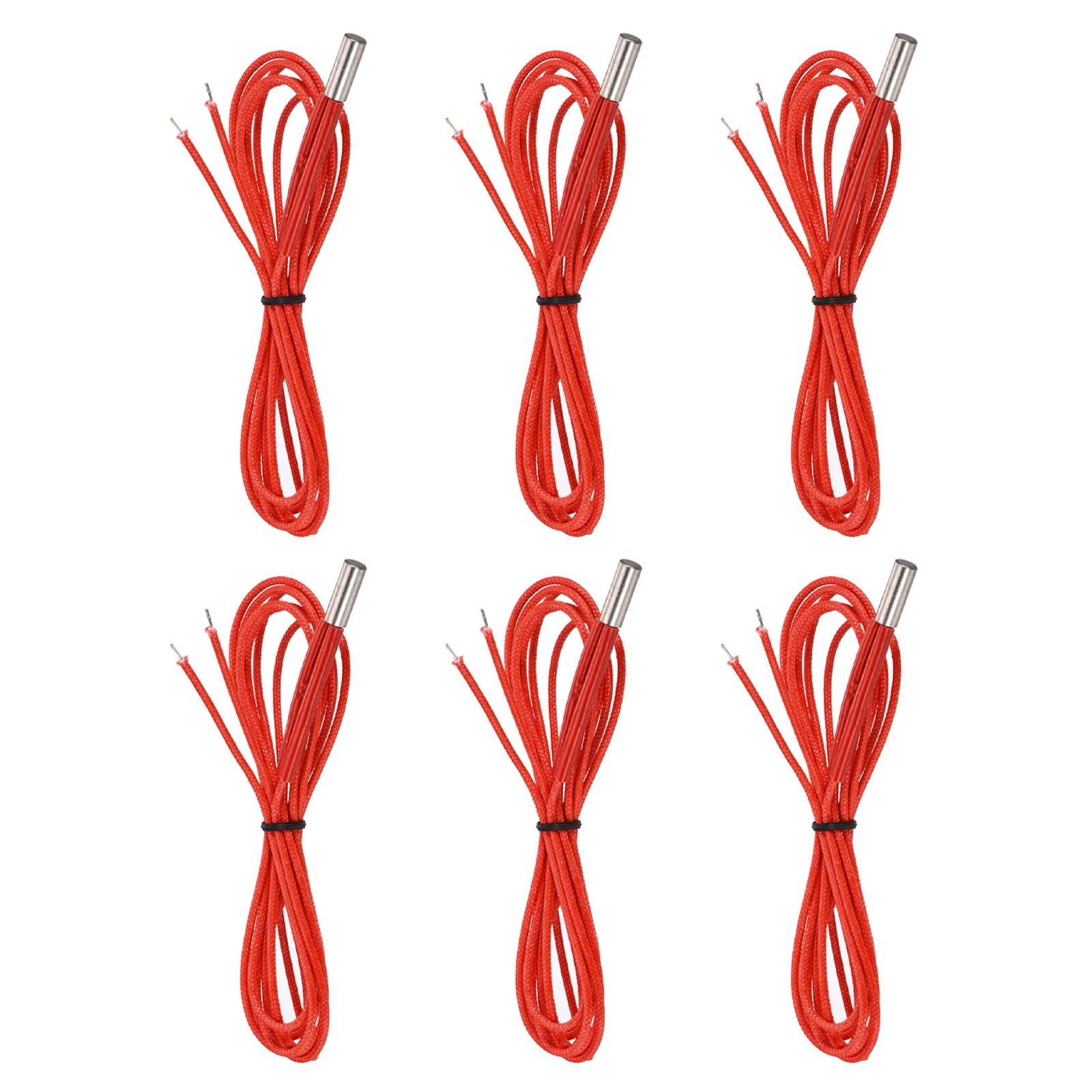 Ceramic Cartridge Heater DC24V 40W Heaters,Red 6 Pack