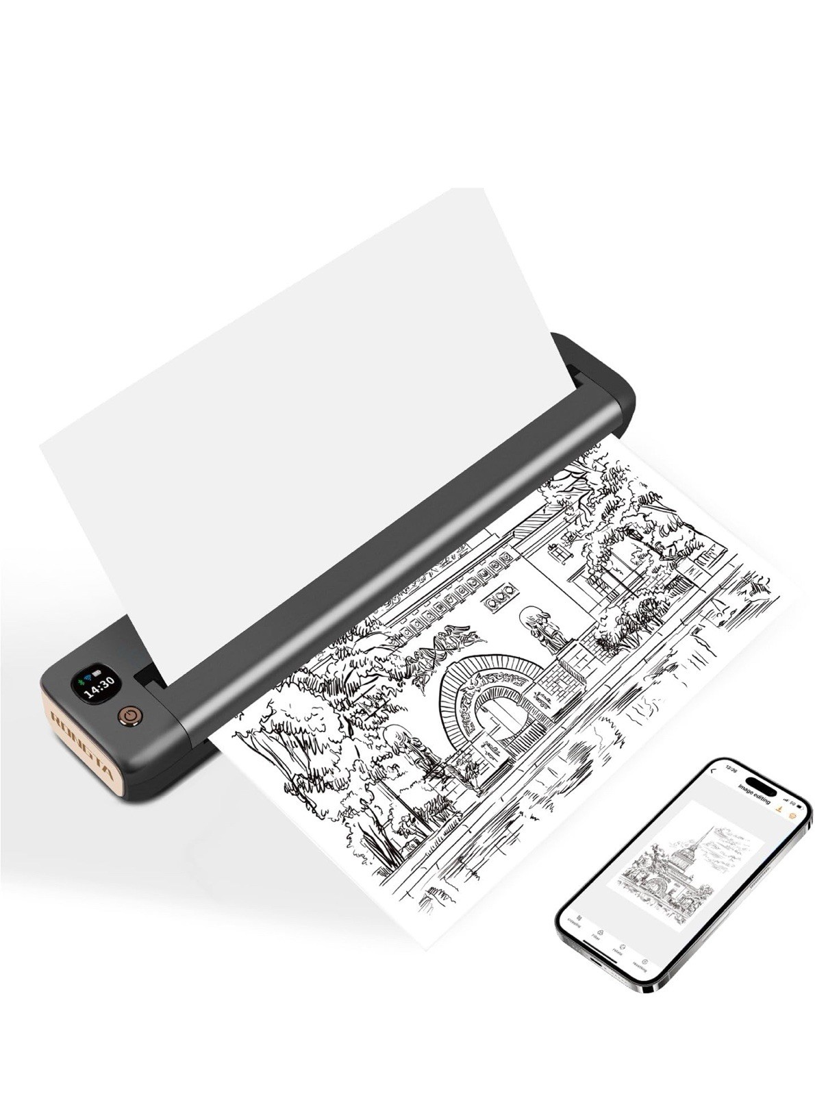 thermal portable inkless bluetooth printer