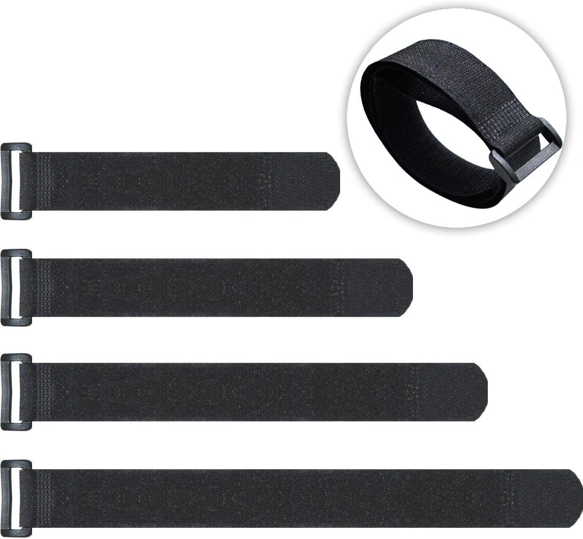 20 Pack Reusable Cinch Straps Fastening Cable Straps Nylon Hook and Loop Cinch