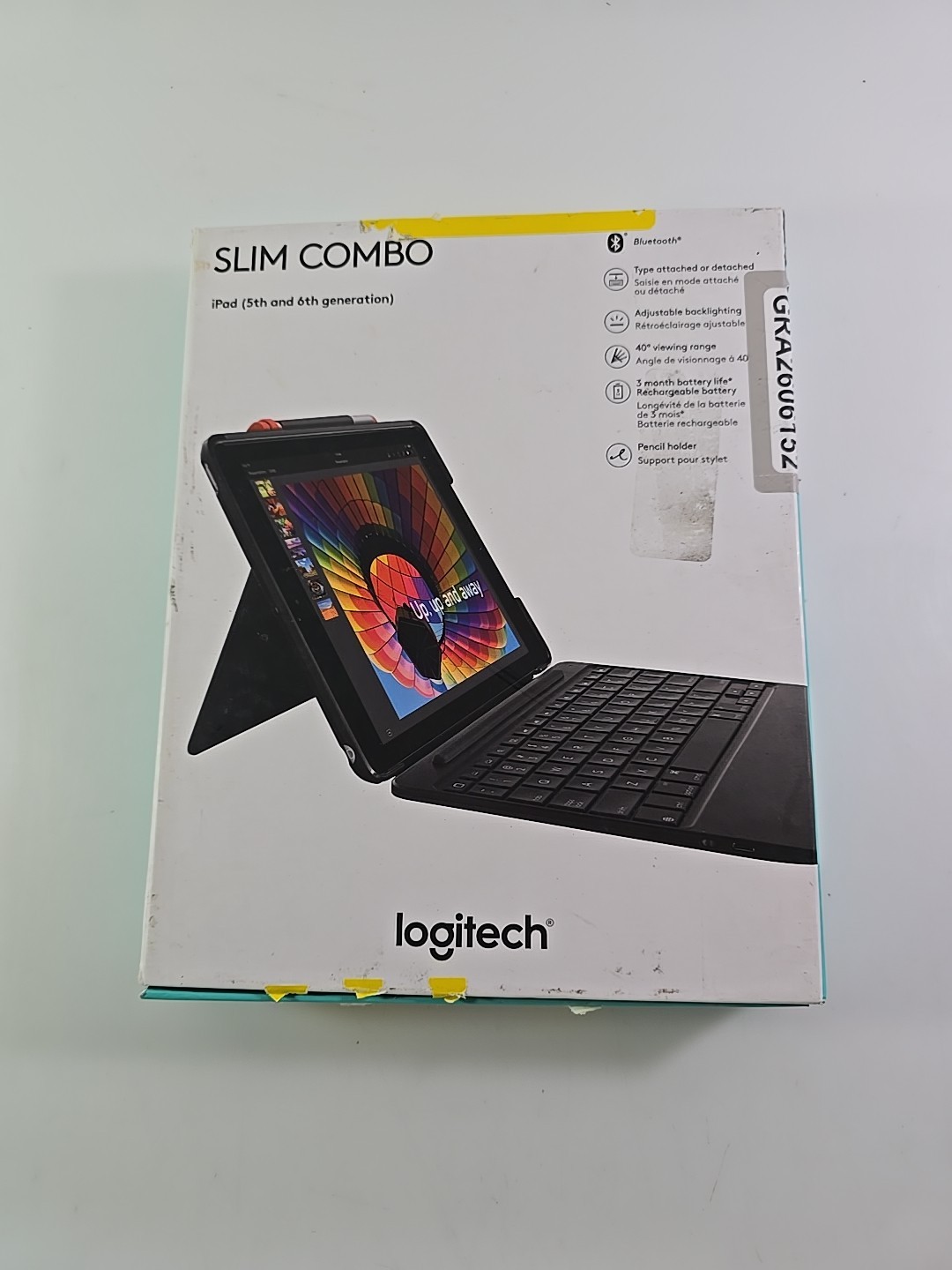 Logitech Slim Combo Case with Backlit Bluetooth Keyboard For iPad 5th & 6th Gen