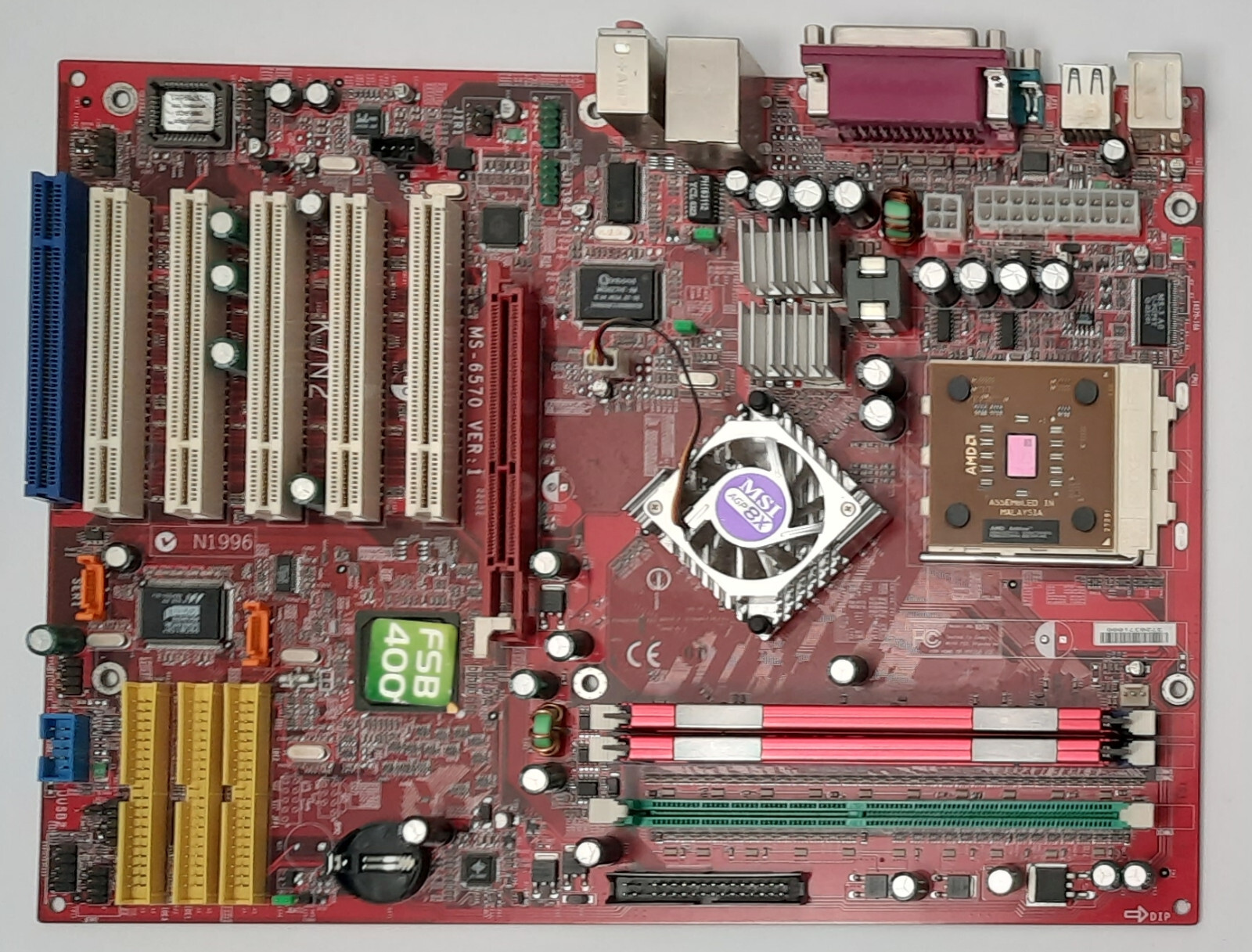 MSI K7N2 Socket A AGP Retro Motherboard + AMD Athlon XP 2200+ + 2GB RAM
