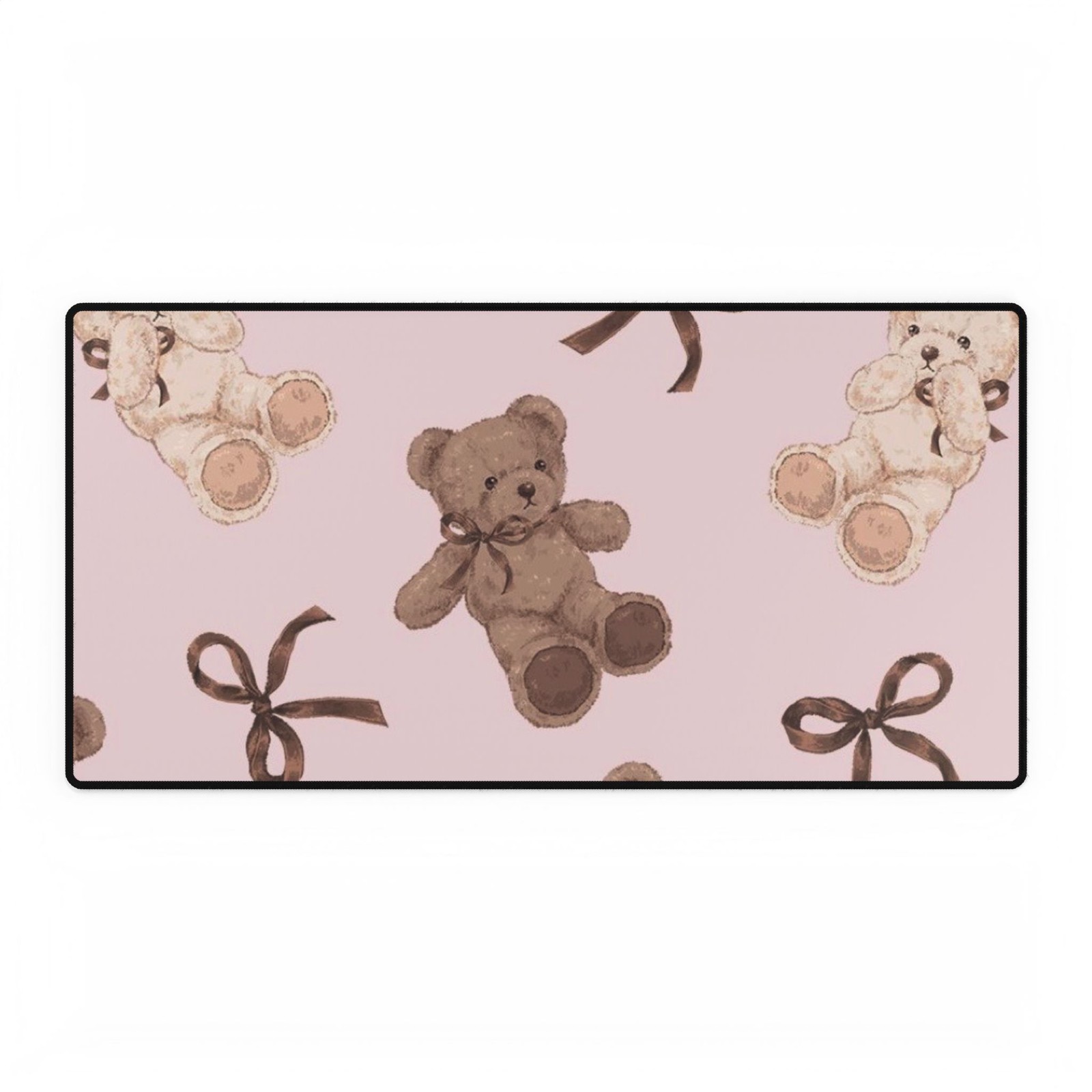 Copy of Teddy Bears Pattern Desk Mat | Pink Plush Toy Mousepad
