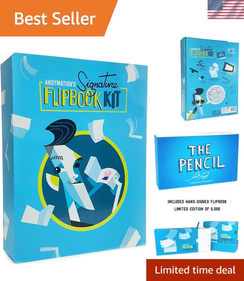Official Signature Flipbook Kit for Kids & Adults for Drawing Animation, Prem...