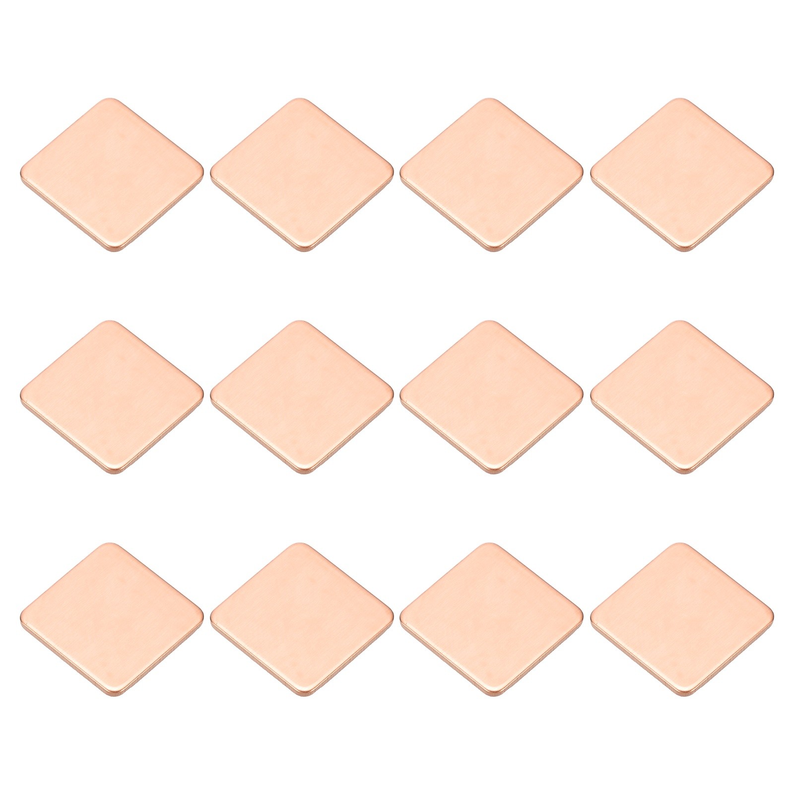 12 Pcs Heatsink Copper Pad Shim IC Chipset GPU Thermal Heatsink (15x15x1mm)
