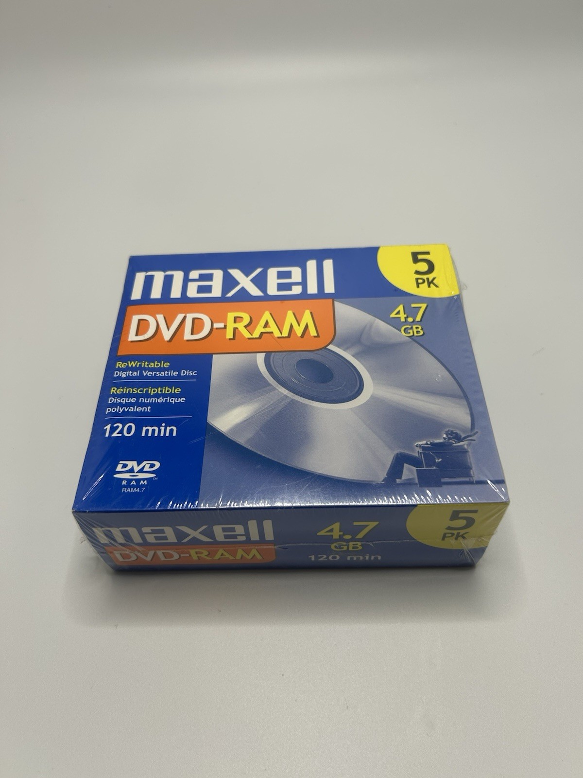 Maxell DVD-RAM Data-Video Disc Rewritable 4.7GB 2 Hours 5 Pack Sealed New