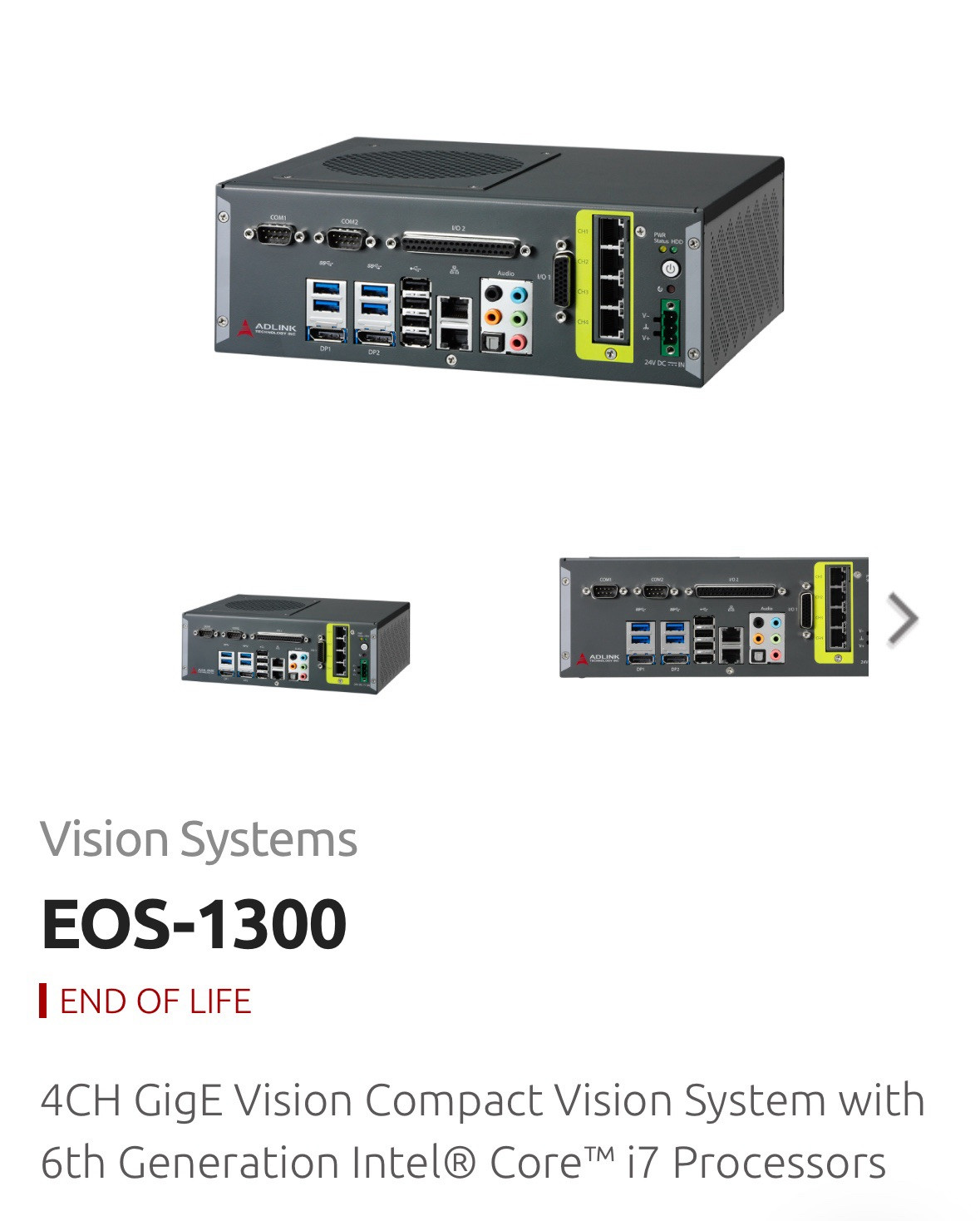 ADLINK TECH EOS-1300 Gige Vision System (EOS-1300/M16/HDD500G/WIN10