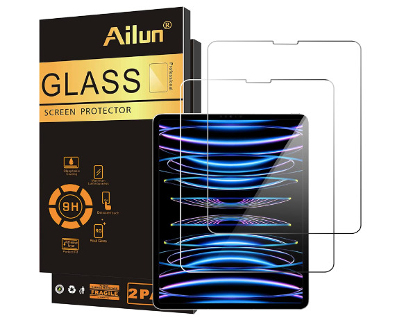 Ailun 2 Pack Screen Protector for iPad Pro 12.9 Inch Display 22 & 21 & 18