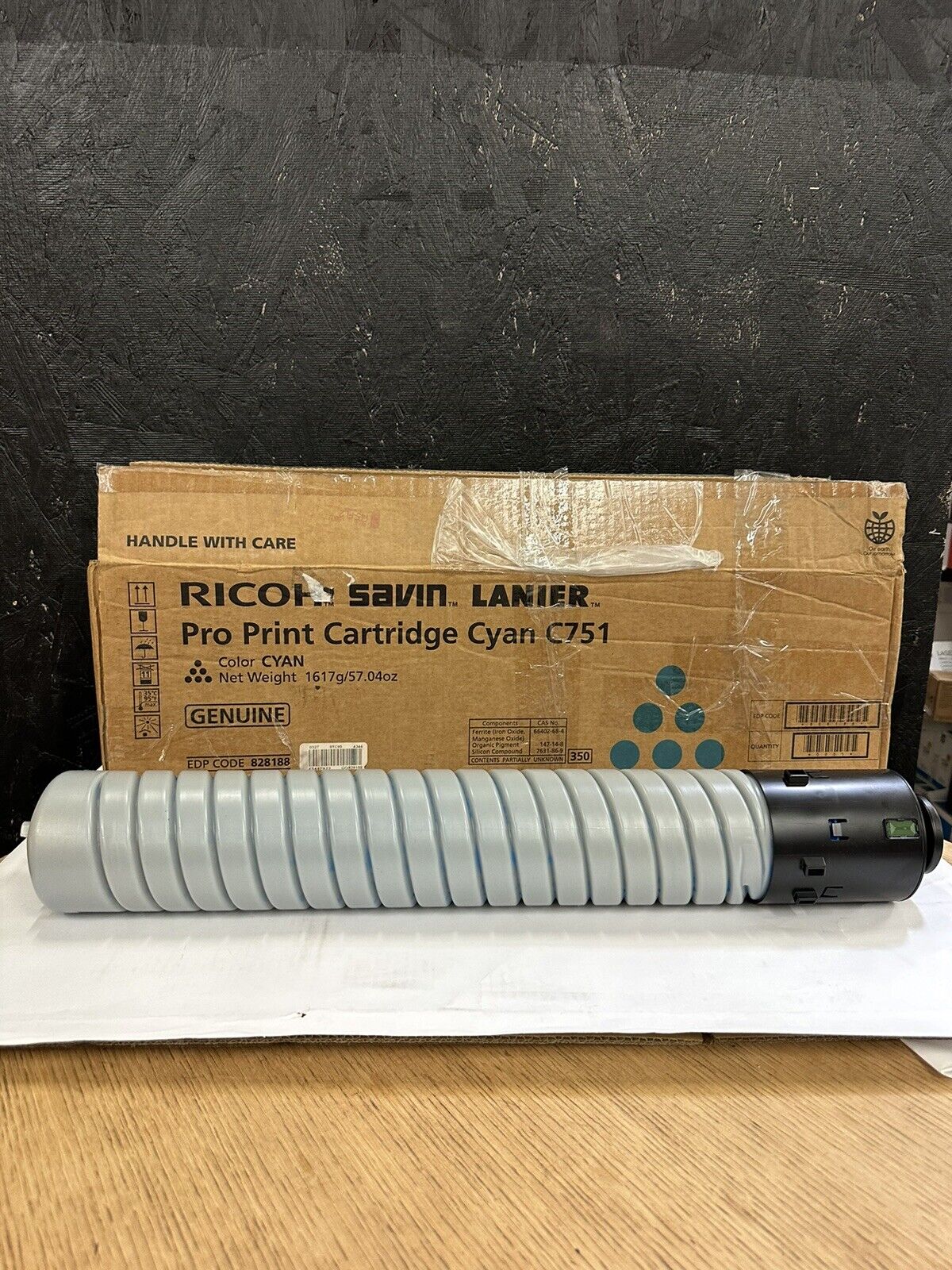 Genuine Ricoh Savin Lanier C751 Pro  Cartridge Cyan 828188 Open, Never Used