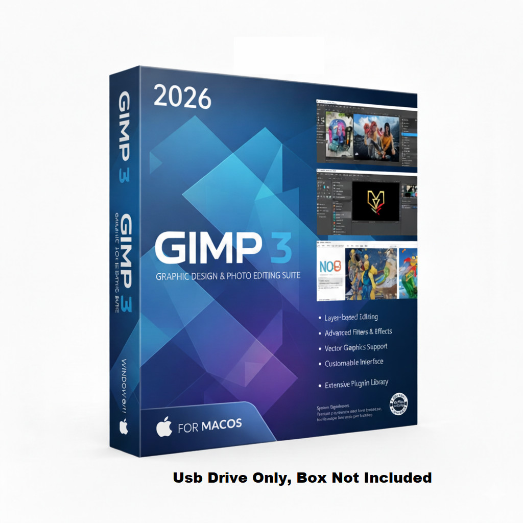 GIMP 3 (2026 Edition) Pro Graphic Design - Photo Editing Software for MacOS