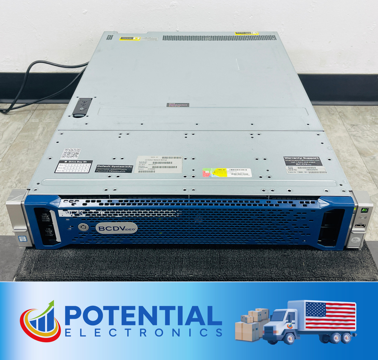 HPE ProLiant DL80 Gen9 Intel Xeon E5-2620 16GB RAM Server NO HDD P/N: DL80 GEN9.