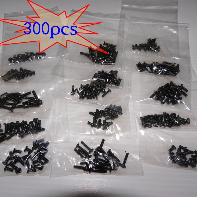 300pcs M2/M2.5/M3 Machine Screws Set for Laptop/Hard Disk/Keyboard/Phone/PC