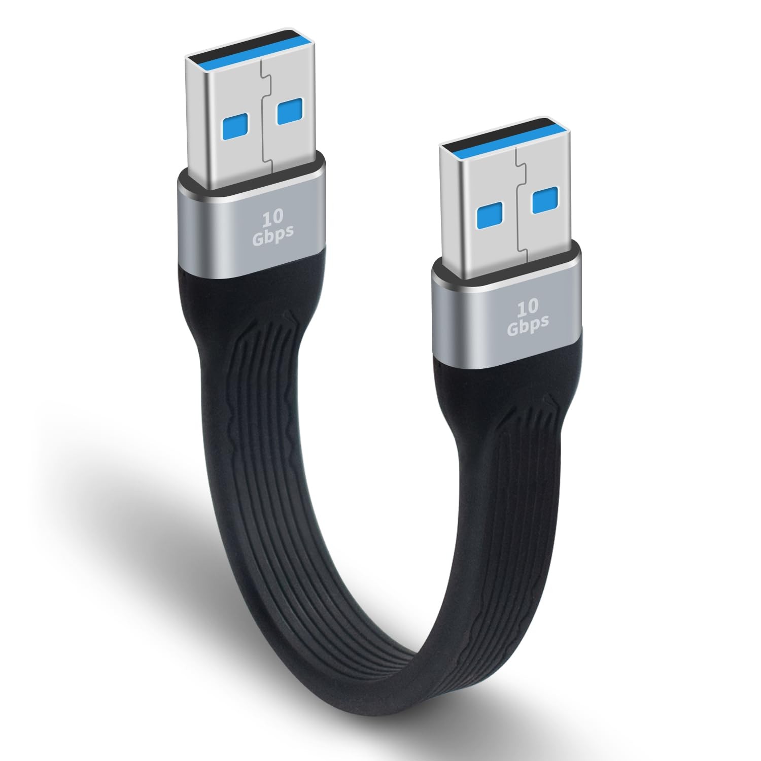 Poyiccot Short USB to Cable 5inch,10Gbps Type A Male 5 inches, Grey