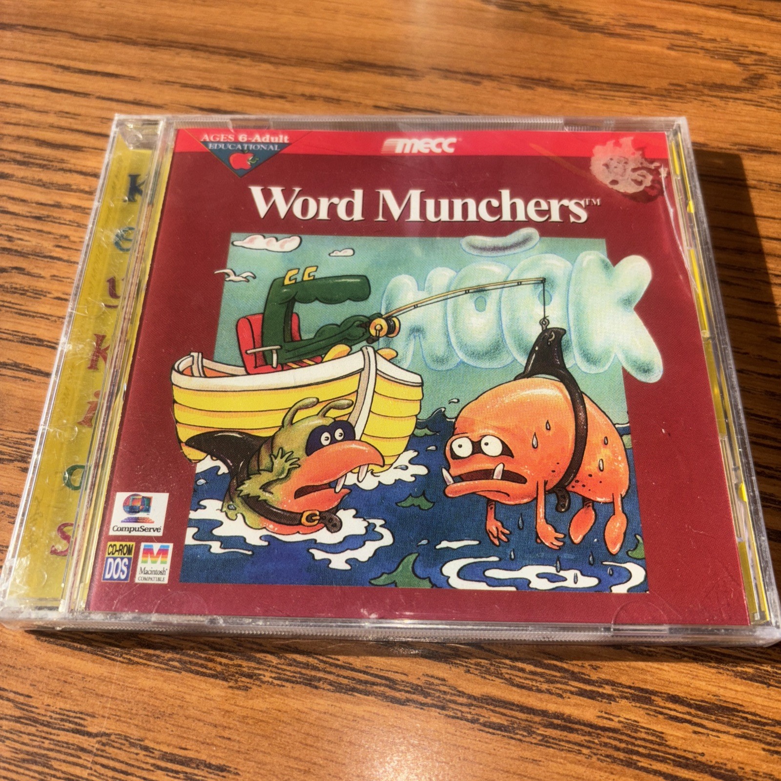Mecc Word Munchers for PC, Mac New Sealed Cracked Case 1996 DOS Mac Cracked Case
