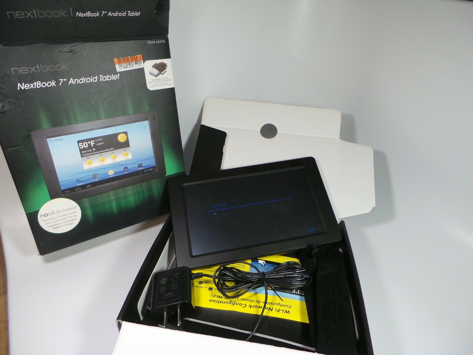 Nextbook 7" Quad Core Android Tablet Wi-Fi 4GB Black NEXT7s