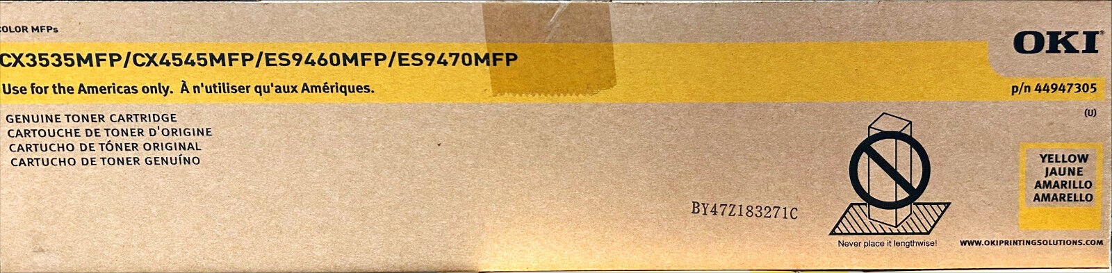 OKIDATA 44947305 MFP YELLOW TONER TYPE D2 (26.8K)